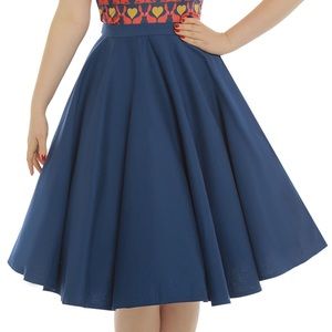 Navy Peggy Sue Swing Skirt NWOT